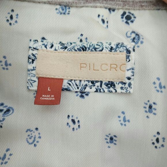 Anthropologie Pilcro Blazer Jacket Womens Large Brown Button Pinstripe Academy - Picture 8 of 13